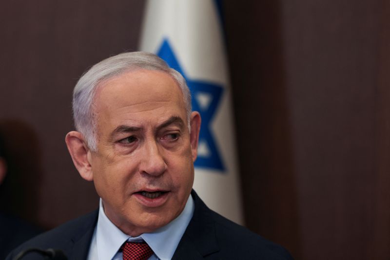 &copy; Reuters. Benjamin Netanyahu em Jerusalém
 10/12/2023   REUTERS/Ronen Zvulun