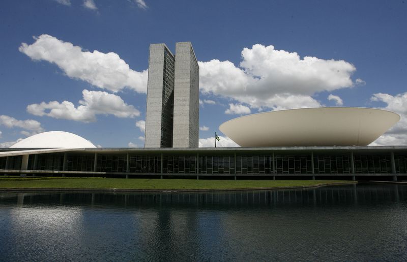 &copy; Reuters. Vista do Congresso Nacional do Brasil projetado pelo arquiteto Oscar Niemeyer, em Brasília
12/12/2007
REUTERS/Jamil Bittar
