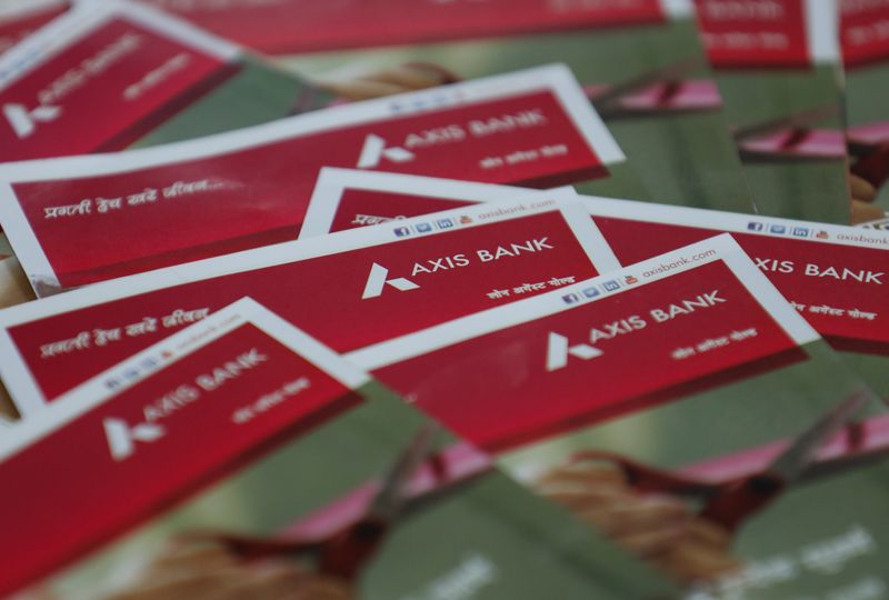 &copy; Reuters. Brochures are seen at a branch of Axis Bank in Mumbai, India, January 22, 2018. REUTERS/Danish Siddiqui/File photo