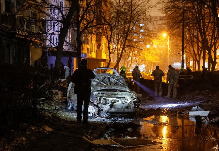 &copy; Reuters. Ataque de mísseis em Kiev
 13/12/2023   REUTERS/Gleb Garanich