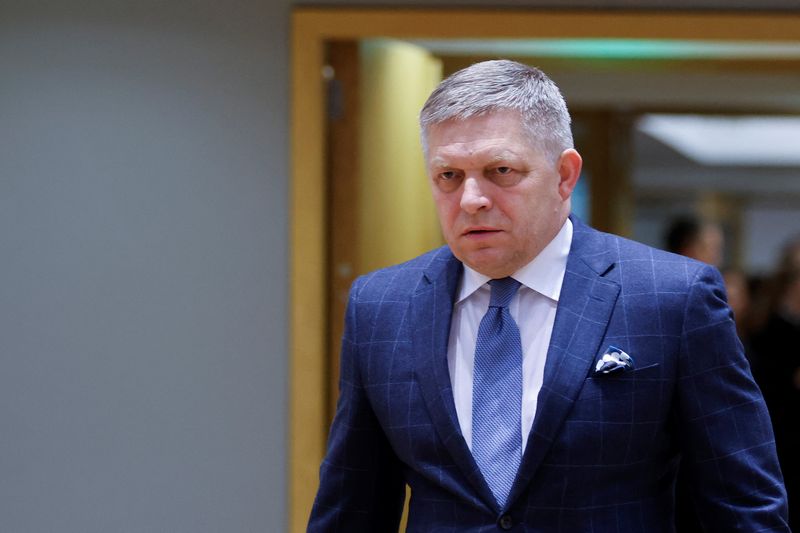 &copy; Reuters. Slovakia's Prime Minister Robert Fico attends a European Union and Western Balkans leaders' summit, in Brussels, Belgium December 13, 2023. REUTERS/Johanna Geron