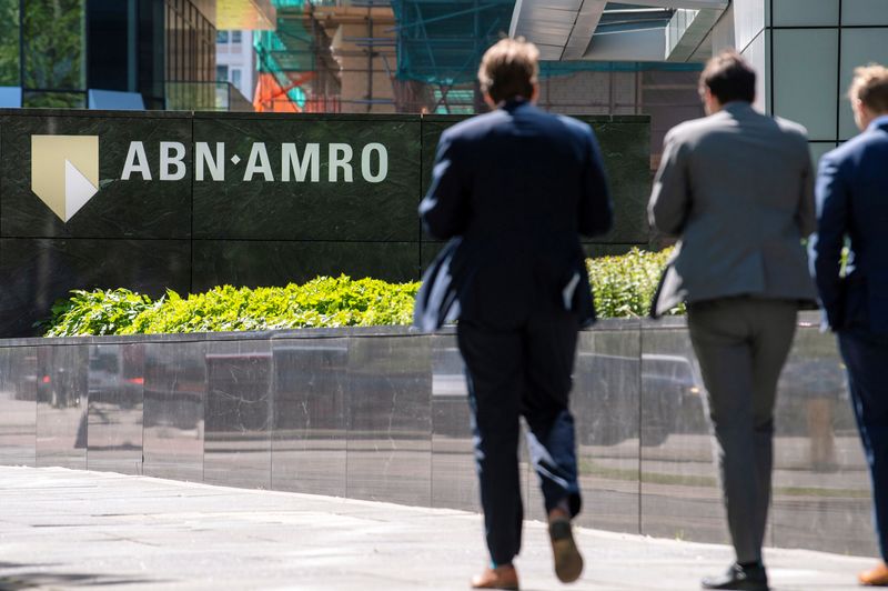 &copy; Reuters. ABN AMRO logo is seen at the headquarters in Amsterdam, Netherlands May 14, 2019. Picture taken May 14, 2019. REUTERS/Piroschka van de Wouw/FILE PHOTO