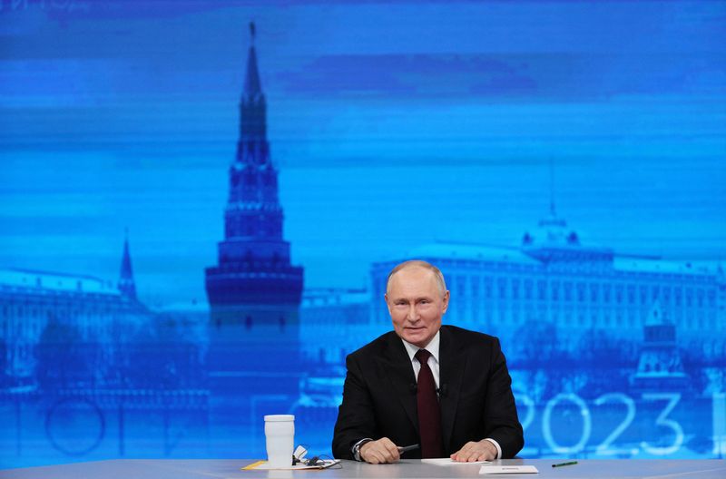 &copy; Reuters. Presidente russo, Vladimir Putin, concede entrevista coletiva em Moscou
14/12/2023
Sputnik/Gavriil Grigorov/Pool via REUTERS
