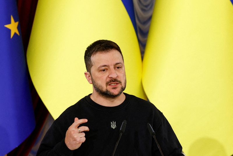 &copy; Reuters. Presidente da Ucrânia, Volodymyr Zelenskiy
21/11/2023
REUTERS/Valentyn Ogirenko
