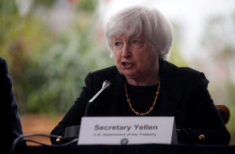 &copy; Reuters. FILE PHOTO: U.S. Treasury Secretary Janet Yellen meets with Mexican business leaders during her visit in Mexico City, Mexico December 6, 2023. REUTERS/Daniel Becerril/File Photo