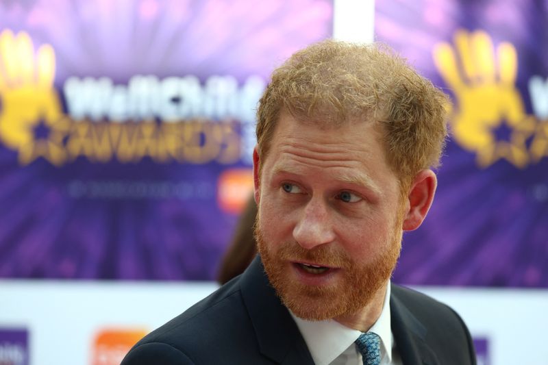 &copy; Reuters. Britain's Prince Harry attends the 2023 WellChild Awards ceremony in London, Britain, September 7, 2023. REUTERS/Toby Melville/File Photo