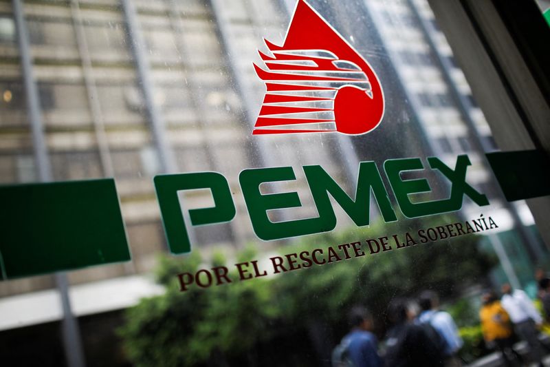 &copy; Reuters. The logo of Petroleos Mexicanos (Pemex) is pictured at the company's headquarters in Mexico City, Mexico July 26, 2023. REUTERS/Raquel Cunha