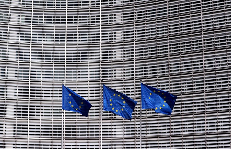 &copy; Reuters. European Union flags fly outside the European Commission headquarters in Brussels, Belgium March 19, 2019  REUTERS/Yves Herman/file photo