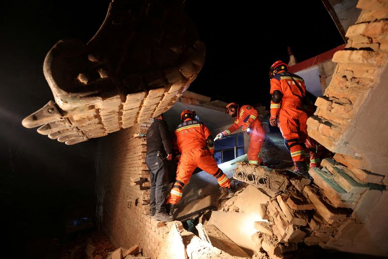 &copy; Reuters. Terremoto na província chinesa de Gansu 
 19/12/2023   China Daily via REUTERS