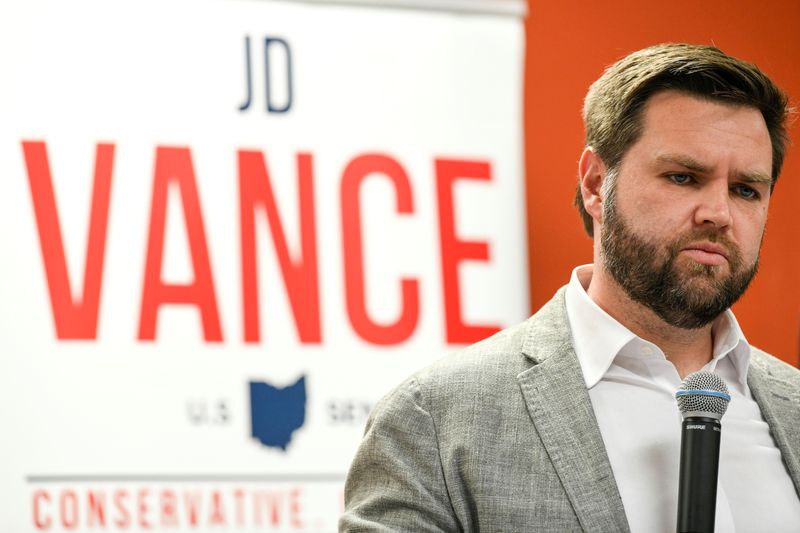 &copy; Reuters. Senate candidate JD Vance campaigns in Boardman, Ohio, U.S., February 16, 2022. REUTERS/Gaelen Morse/File Photo