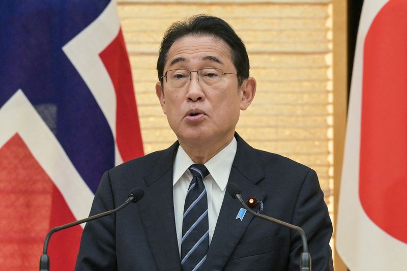 &copy; Reuters. Primeiro-ministro japonês, Fumio Kishida
07/12/2023
RICHARD A. BROOKS/Pool via REUTERS