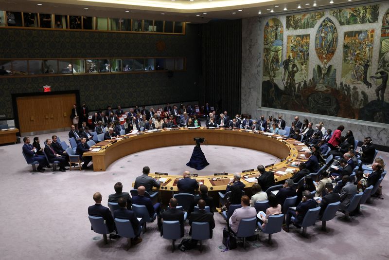 &copy; Reuters. مشهد عام لاجتماع لمجلس الأمن التابع للأمم المتحدة في نيويورك. صورة من أرشيف رويترز.