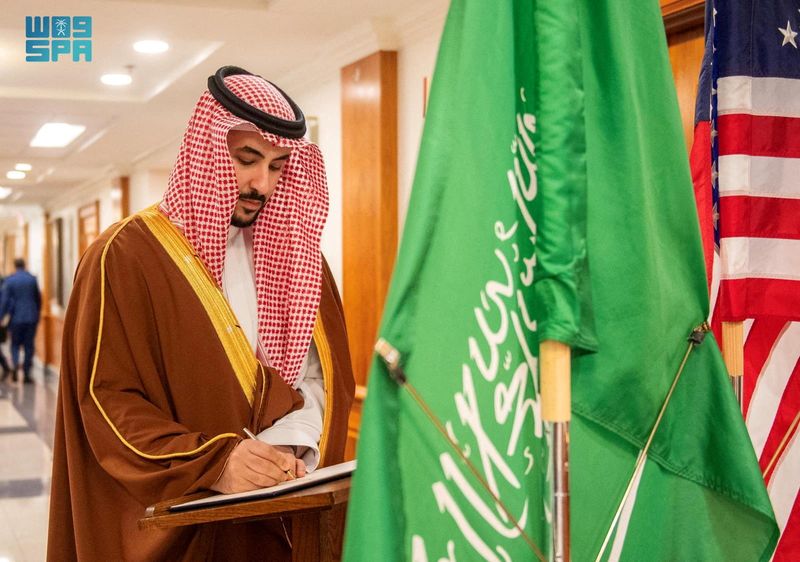 &copy; Reuters. وزير الدفاع السعودي الأمير خالد بن سلمان خلال زيارته للبنتاجون في واشنطن يوم الأول من نوفمبر تشرين الثاني 2023. صورة لرويترز من وكالة السعودي