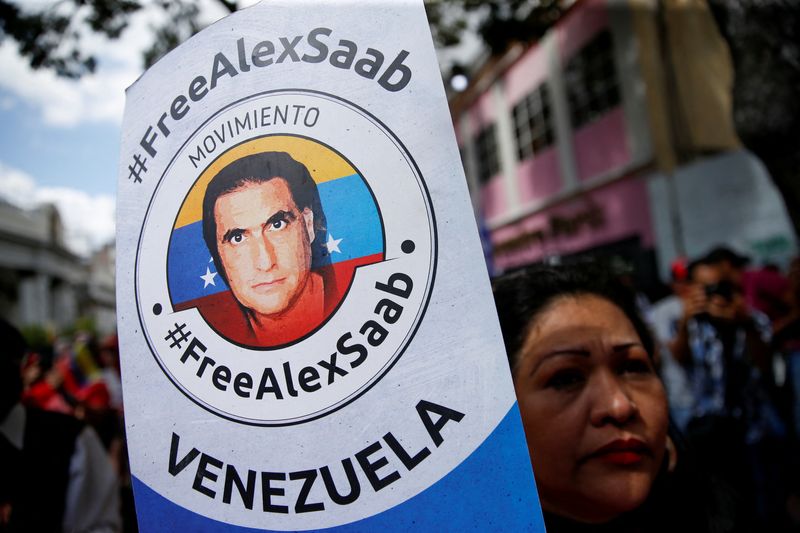 &copy; Reuters. Manifestantes em favor de Alex Saab em Caracas
 16/12/2022   REUTERS/Leonardo Fernandez Viloria