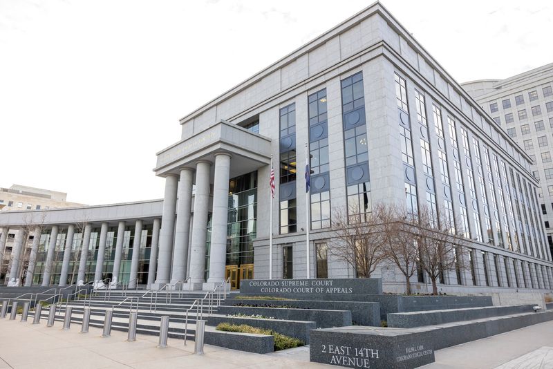 &copy; Reuters. A general view of the Colorado Supreme Court in Denver, Colorado, U.S., December 20, 2023, the day after the court ruled that former President Donald Trump is disqualified from serving as U.S. president and cannot appear on the primary ballot in Colorado 