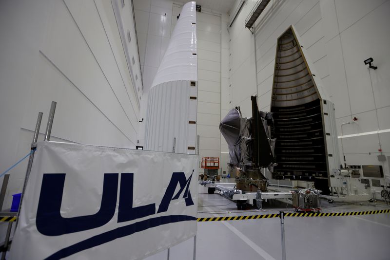 &copy; Reuters. FILE PHOTO: NASA's Lucy spacecraft is shown as it is prepared for launch in October aboard a United Launch Alliance Atlas 5 rocket, in Titusville, Florida, U.S. September 29, 2021.  REUTERS/Joe Skipper/File Photo