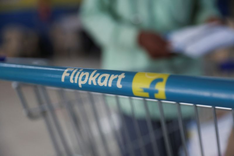 &copy; Reuters. Flipkart's logo is seen on a cart at one of their delivery centres in New Delhi, India, October, 4, 2023. REUTERS/Anushree Fadnavis/File Photo