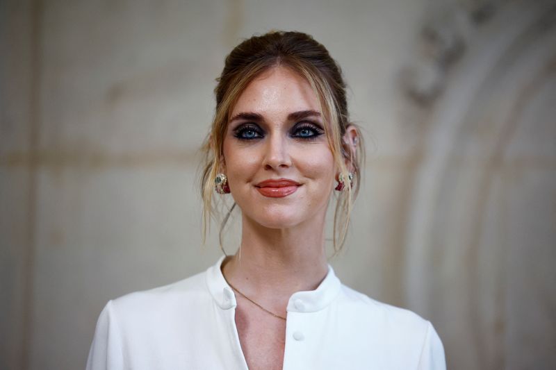 &copy; Reuters. FILE PHOTO: Chiara Ferragni poses during a photocall before Dior Haute Couture Fall/Winter 2023-2024 collection show in Paris, France, July 3, 2023. REUTERS/Sarah Meyssonnier/File Photo