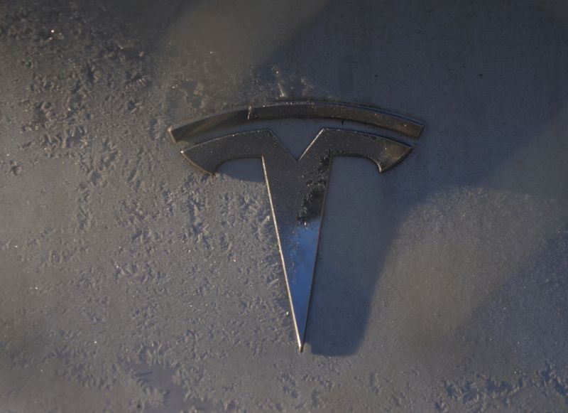 &copy; Reuters. FILE PHOTO: A Tesla sign is displayed on a car outside a showroom for the company in Malmo, Sweden, December 14, 2023. REUTERS/Tom Little/File Photo