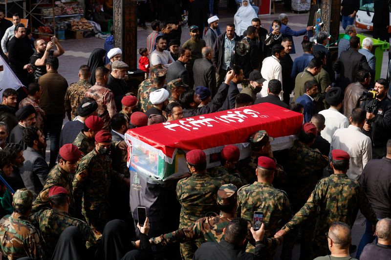 Mourners chant 'Death to Israel' at Revolutionary Guards adviser funeral