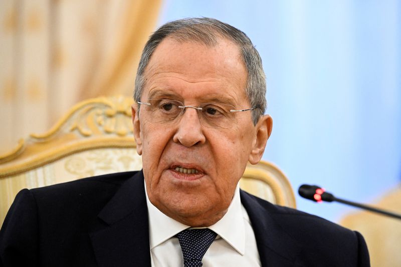 &copy; Reuters. Chanceler russo Sergei Lavrov em Moscou
 27/12/2023   Alexander Nemenov/Pool via REUTERS