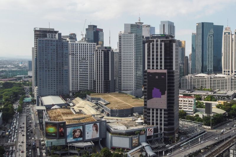 &copy; Reuters. FILE PHOTO: An aerial view shows the Ortigas business district in Pasig City, Philippines, June 10, 2022. Picture taken with a drone. REUTERS/Adrian Portugal/File Photo