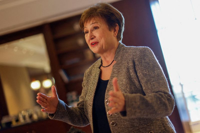 &copy; Reuters. FILE PHOTO: IMF Managing Director Kristalina Georgieva speaks during an interview with Reuters, in Berlin, Germany, October 26, 2022. REUTERS/Michele Tanntussi/File Photo