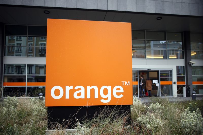 &copy; Reuters. The Orange telephone company logo is seen at their headquarters in Paris, France, January 12, 2016. Orange telephone head said that a merger with rival French telecoms operator Bouygues would have to create value for the company and safeguard jobs in the 