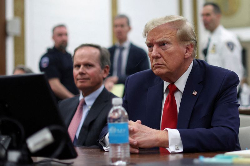 &copy; Reuters. FILE PHOTO: Former U.S. President Donald Trump attends the Trump Organization civil fraud trial, in New York State Supreme Court in the Manhattan borough of New York City, U.S., December 7, 2023. REUTERS/Mike Segar/Pool/File Photo