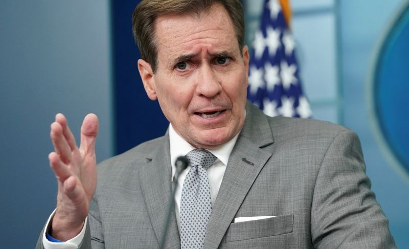 &copy; Reuters. White House national security spokesperson John Kirby answers a question during a press briefing at the White House in Washington, U.S., January 3, 2024. REUTERS/Kevin Lamarque