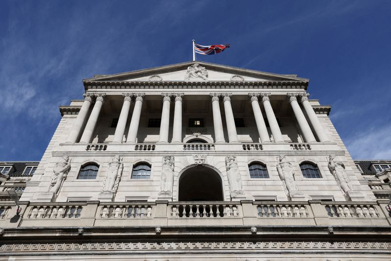 &copy; Reuters. FILE PHOTO: A general view of the Bank of England in the City of London, Britain, September 25, 2023. REUTERS/Hollie Adams/File Photo