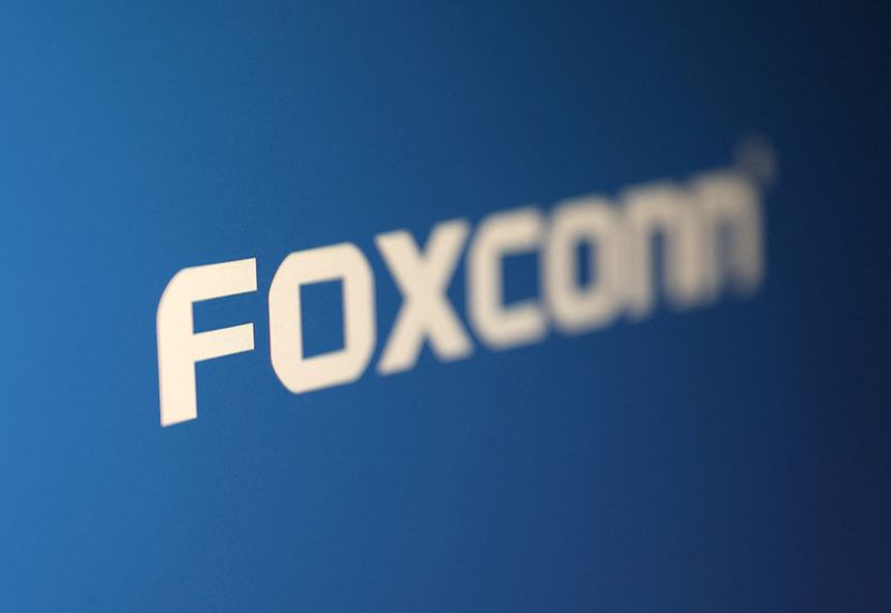 &copy; Reuters. Le logo de Foxconn. /Photo prise le 2 mai 2023/REUTERS/Dado Ruvic/Illustration/