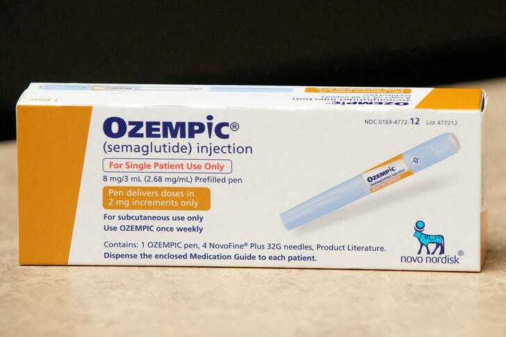 &copy; Reuters. Imagen de archivo de una caja del medicamento contra la diabetes Ozempic, de Novo Nordisk, en una farmacia en Provo, Utah, EEUU. 29 marzo 2023. REUTERS/George Frey