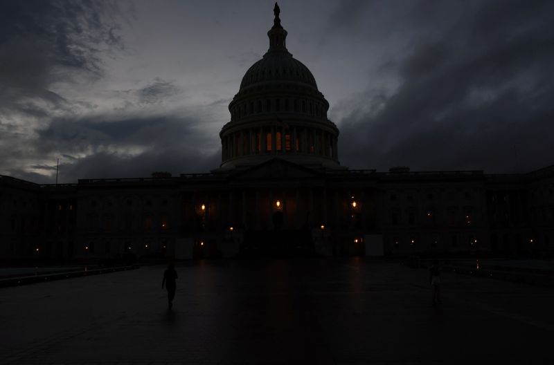 &copy; Reuters. The sun sets behind the U.S. Capitol building after a stormy day in Washington, U.S., November 11, 2022. REUTERS/Leah Millis/ File Photo