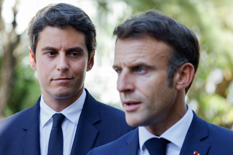 &copy; Reuters. Gabriel Attal et Emmanuel Macron à Orange, France. /Photo prise le 1er septembre 2023/REUTERS/Ludovic Marin