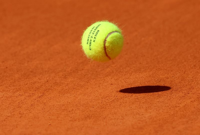 &copy; Reuters. Bola de tênis durante partida do ATP Master 1000 de Monte Carlo
13/04/2022 REUTERS/Denis Balibouse