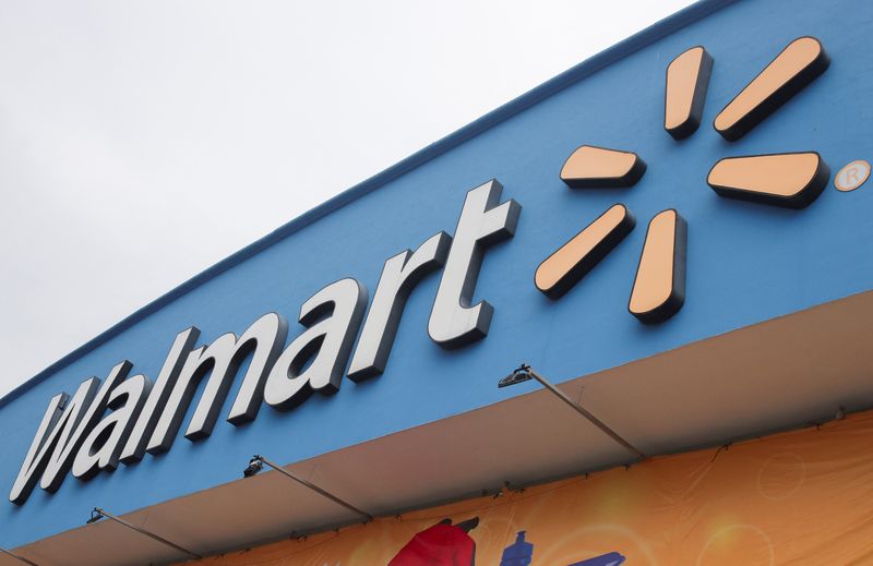 &copy; Reuters. FILE PHOTO: The logo of Walmart is pictured outside a store in Mexico City, Mexico July 27, 2023. REUTERS/Henry Romero