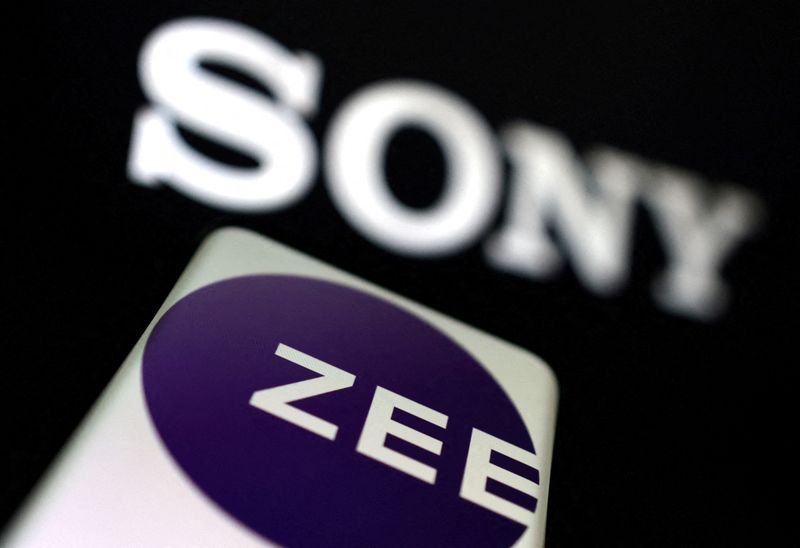 &copy; Reuters. Logos da Sony e da Zee em foto de ilustração
01/09/2022 REUTERS/Dado Ruvic
