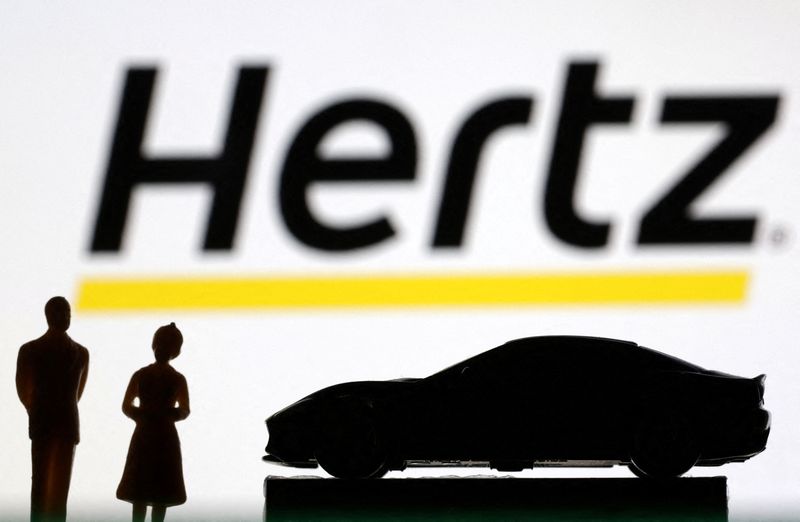 &copy; Reuters. FILE PHOTO: Hertz car rental logo is seen in this illustration taken June 27, 2022. REUTERS/Dado Ruvic/Illustration/File Photo