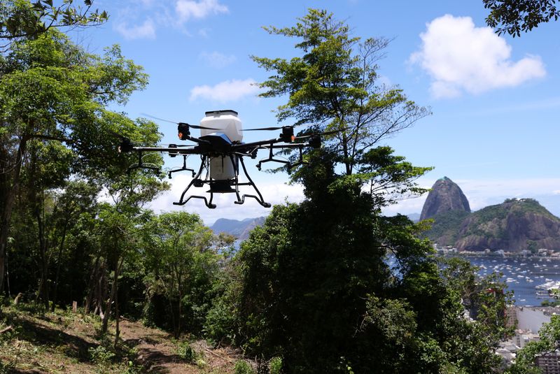 &copy; Reuters. Drone usado em reforestamento no Rio de Janeiro
05/01/2024 Rodrigo Paiva/MORFO Brasil Unipessoal/Divulgação via REUTERS