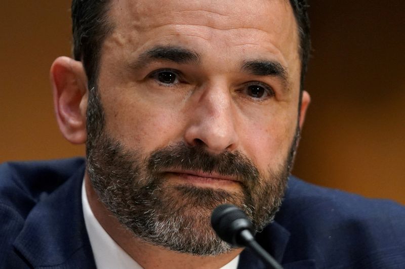 © Reuters. FILE PHOTO: Former acting Internal Revenue Service (IRS) Commissioner Daniel Werfel testifies before a Senate Finance Committee hearing on his nomination to be commissioner of the IRS, on Capitol Hill in Washington, U.S., February 15, 2023. REUTERS/Kevin Lamarque/File Photo