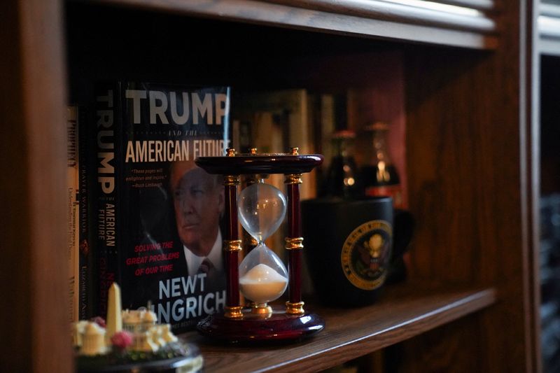 &copy; Reuters. Memorabilia are displayed at the home of Trump supporter Camilla Moore, in Atlanta, Georgia, U.S., December 15, 2023.  REUTERS/Megan Varner