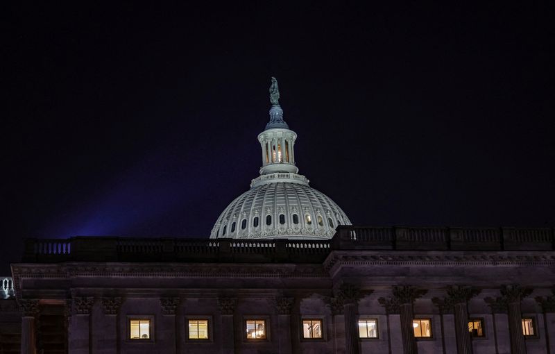 &copy; Reuters. 米議会の民主、共和両党の指導部は１４日、連邦政府の一部閉鎖回避に向け３月までの政府資金を手当てするつなぎ予算を公表した。写真はワシントンで昨年６月撮影（２０２４年　ロイタ