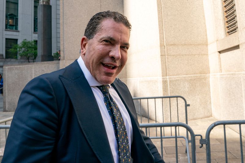 &copy; Reuters. File photo: Joseph Tacopina attorney of U.S. President Donald Trump departs Manhattan Federal Court as the civil case goes into deliberations, in New York City, U.S., May 8, 2023. REUTERS/David 'Dee' Delgado/File photo