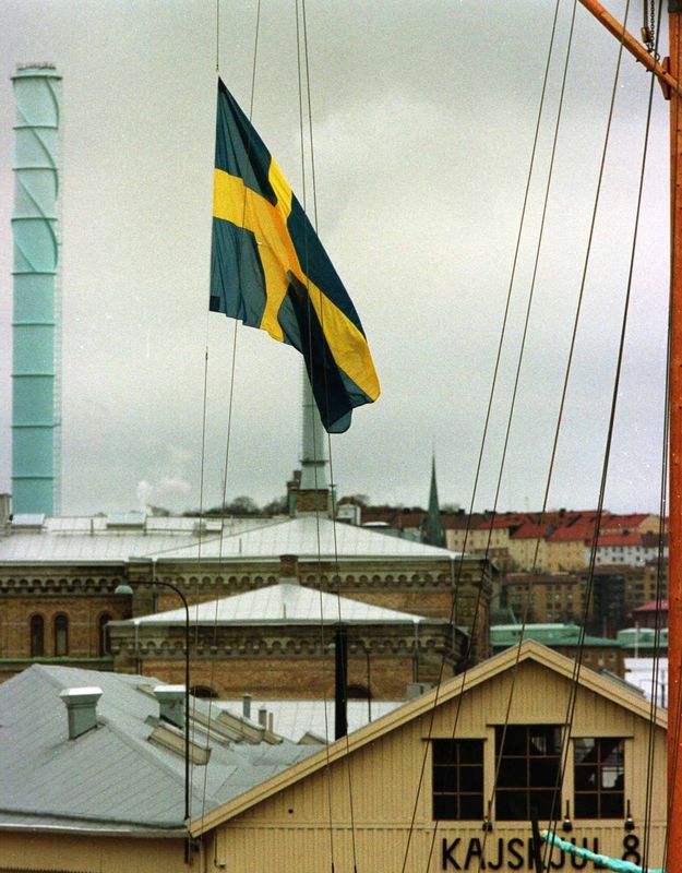 &copy; Reuters. العلم السويدي في صورة من أرشيف رويترز.
