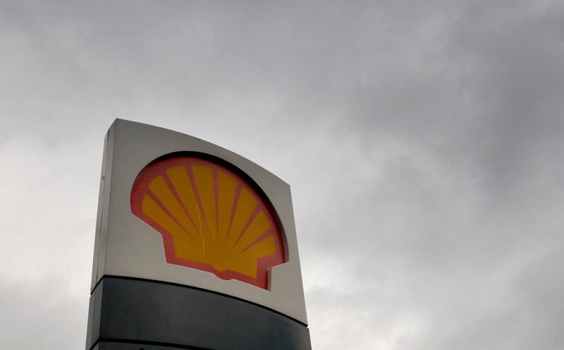 &copy; Reuters. FILE PHOTO: The Shell logo is seen at a petrol station in south London January 31, 2008. Royal Dutch Shell posted record European company earnings of $27.6 billion (13.9 billion pounds) in 2007, but fourth-quarter profit missed forecasts as a fall in prod