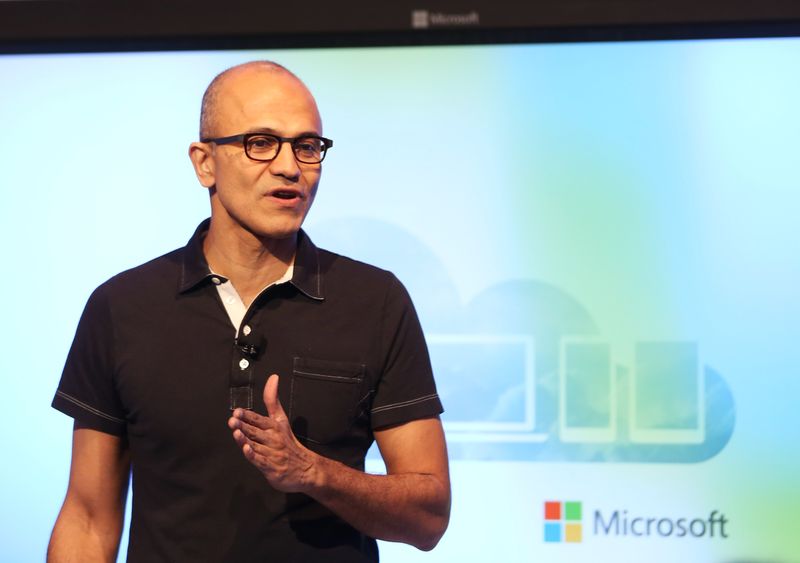 &copy; Reuters. CEO da Microsoft, Satya Nadella, durante evento da empresa em San Francisco
27/03/2014
REUTERS/Robert Galbraith