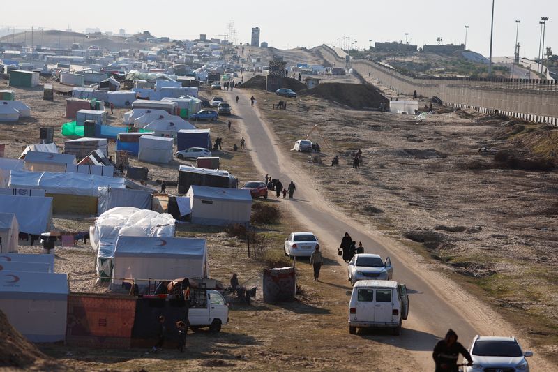 &copy; Reuters. Acampamentos em Rafah, ao sul da Faixa de Gaza
16/01/2024
REUTERS/Mohammed Salem