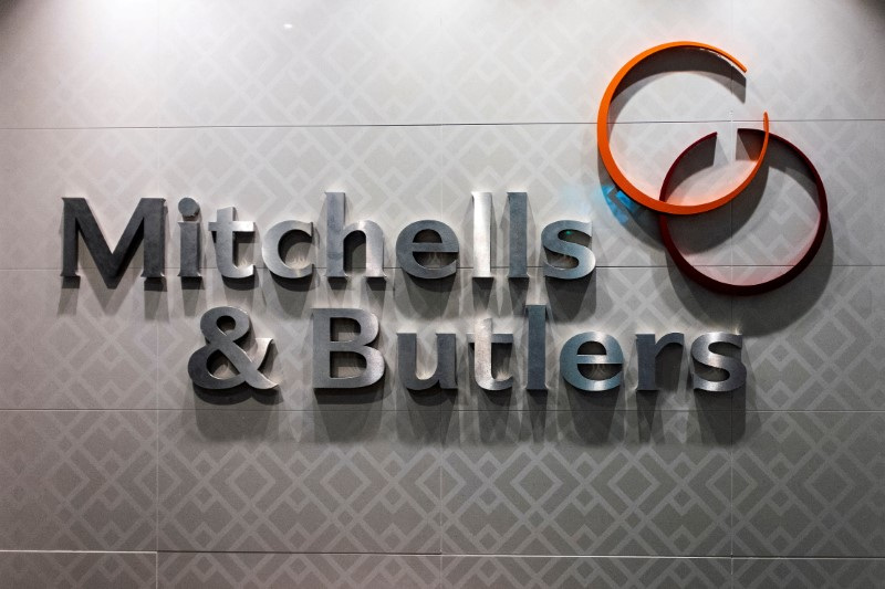 &copy; Reuters. FILE PHOTO: The Mitchells & Butlers company logo is pictured in London, Britain, December 1, 2021. Picture taken December 1, 2021.    REUTERS/May James/File Photo
