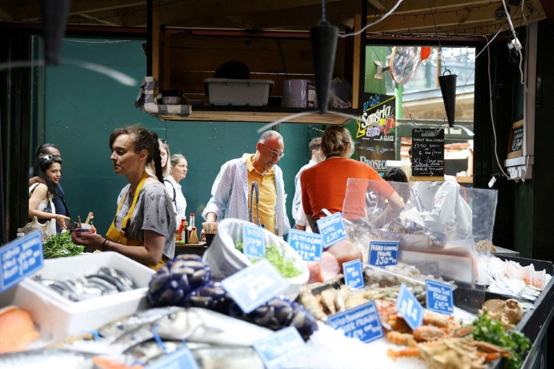 &copy; Reuters. Le Borough Market à Londres. /Photo prise le 19 juillet 2023/REUTERS/Anna Gordon 